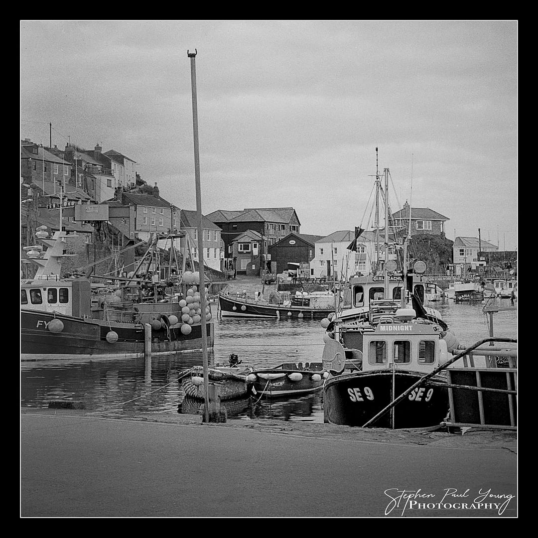 Capturing the Charm of Mevagissey, Cornwall: A Photographic Journey with the Zenza Bronica ETRSi and Ilford HP5 Film