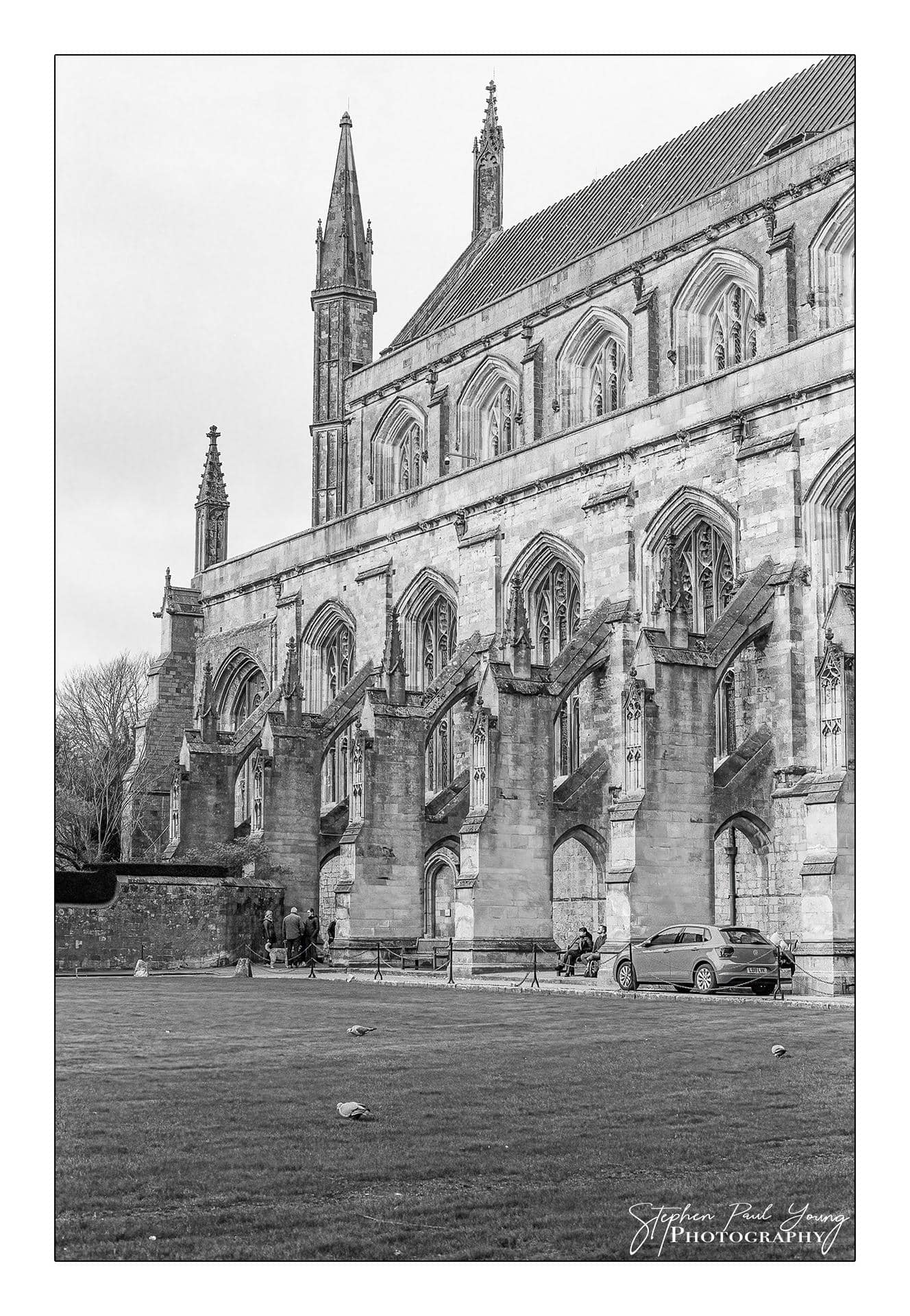 Winchester Black and White 35mm Film of Winchester Cathedral