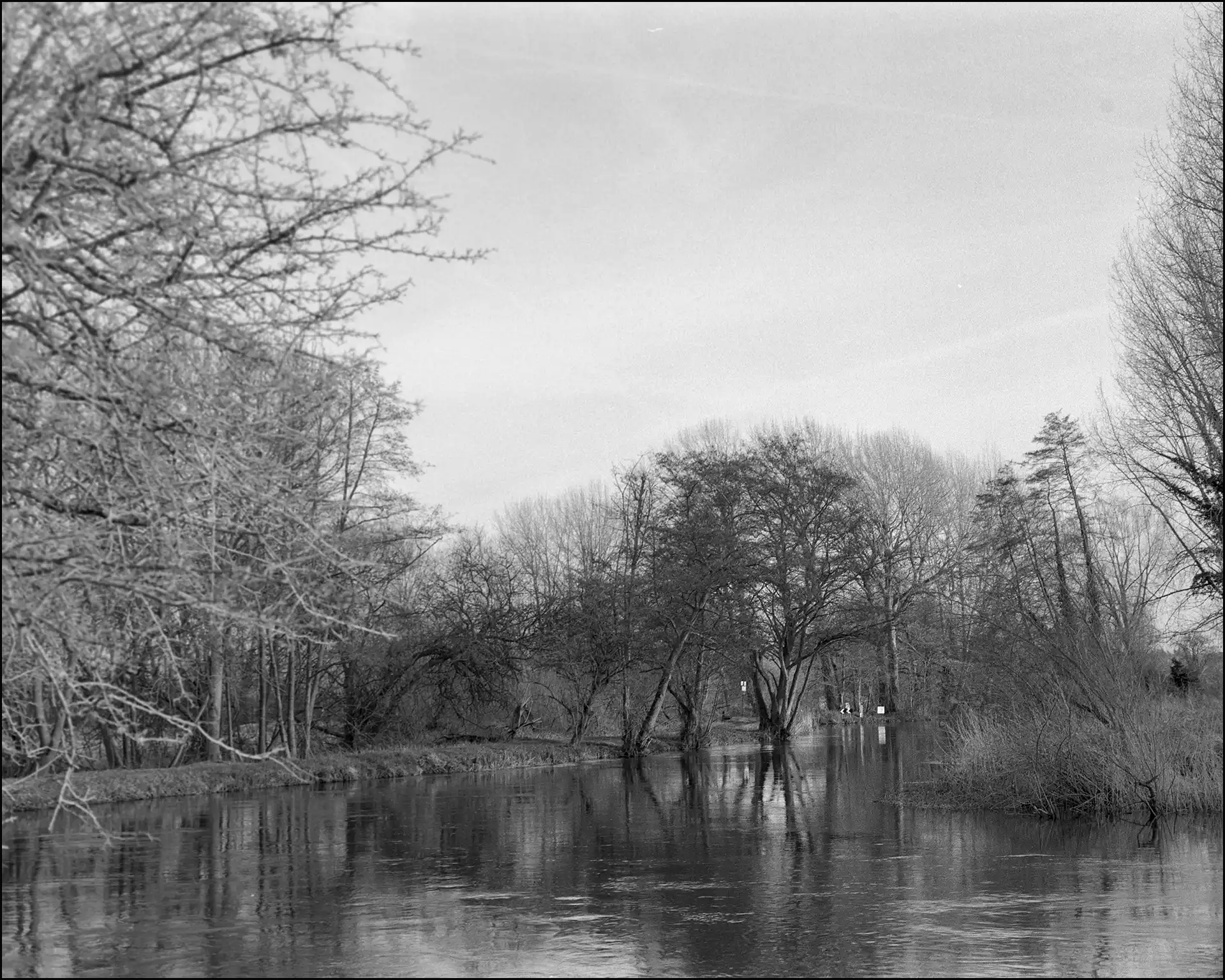 The kennet and Avon Canal photographed on Kentmere Film