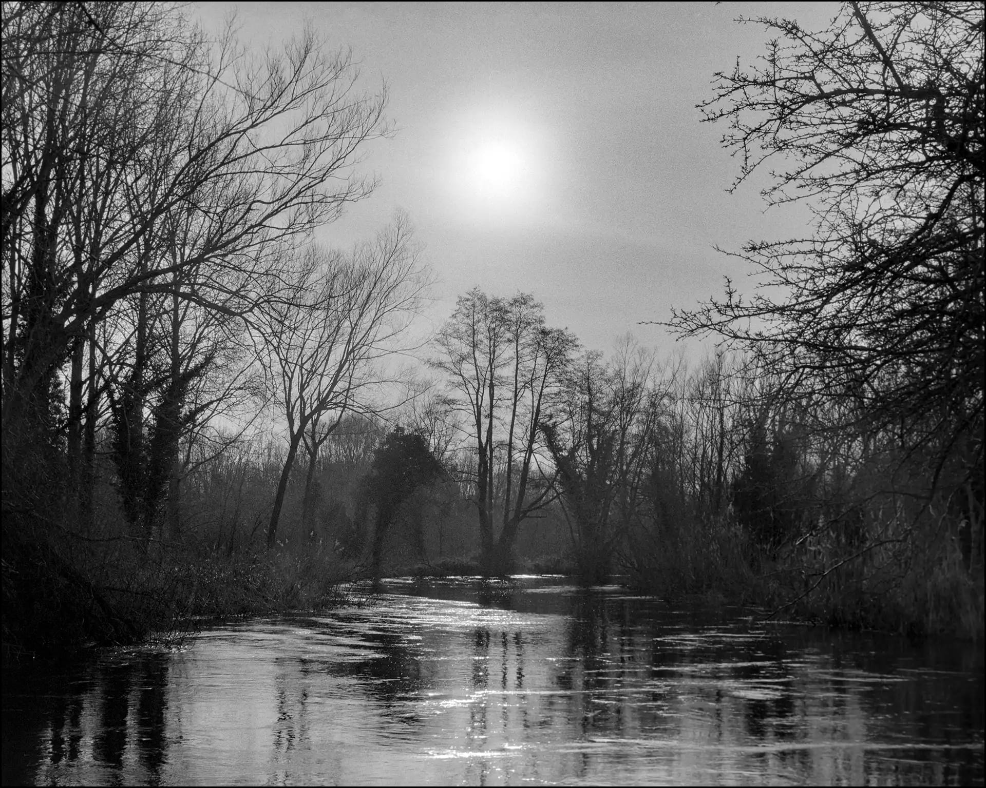 Winter Sunshine on the Kennet and Avon Canal photographed on Kentmere Film