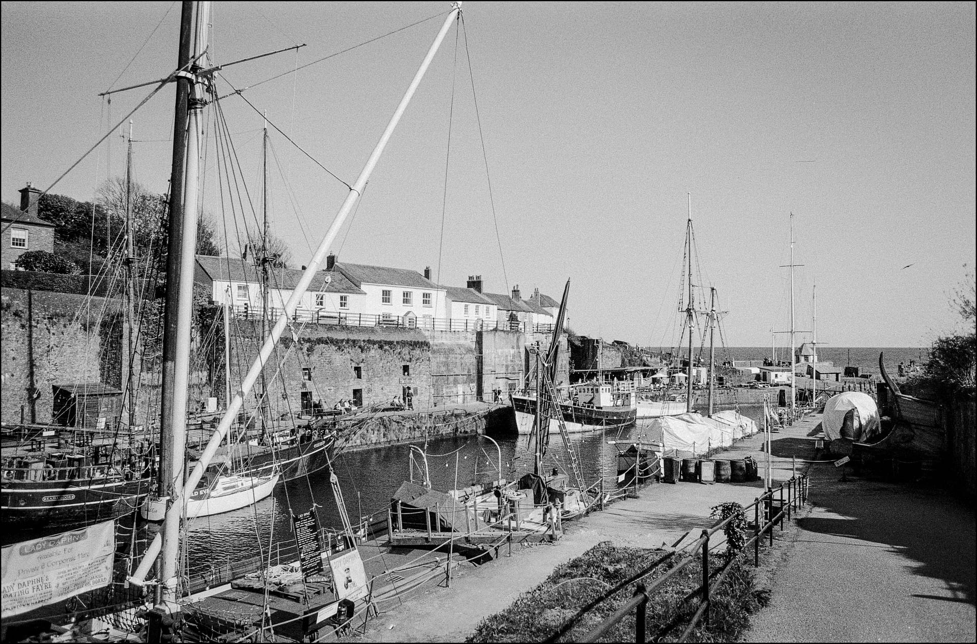 Lomography Lady Grey Black and White film 400 35mm in Charlestown, Cornwall